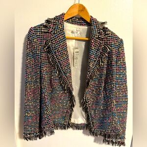 🍁Cache Chic Multicolor Tweed Jacket